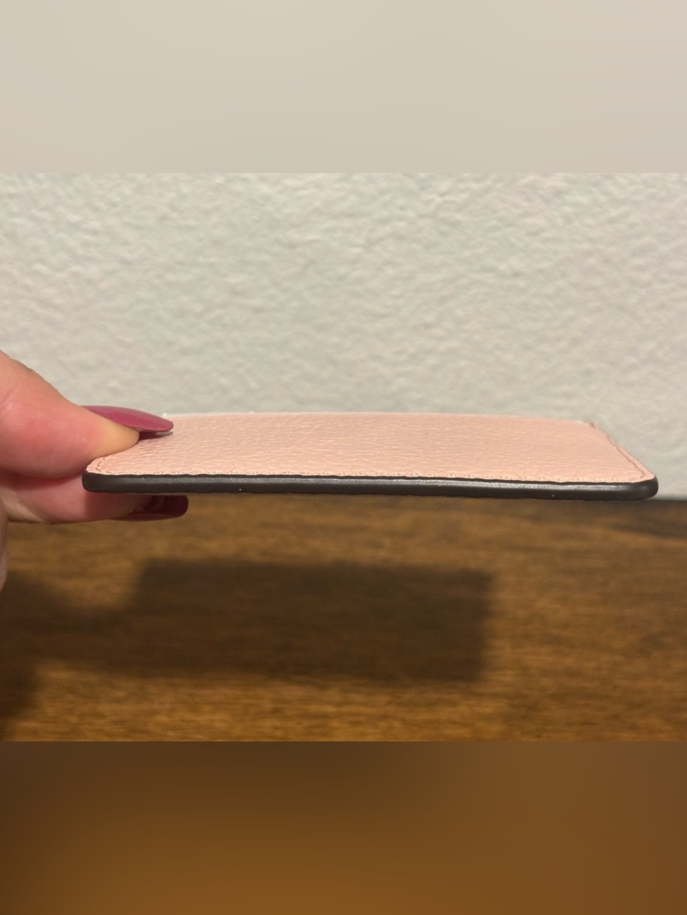 kate spade Blush Pink Pebbled Leather Card Slot Holder - Picture 6 of 8